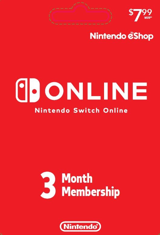Interactive Communications Nintendo Switch Online 3 Month Subscription Gift Card