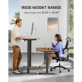 thumbnail image 3 of 55"x28" Electric Standing Desk, Height Adjustable Desk Maximum Weight 176 lbs, Home Office Computer Standing Desk Workstation(Espresso), 3 of 8