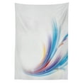 thumbnail image 3 of Ambesonne Modern Tablecloth Rectangular Table Cover, Rainbow Inspired Waves, 52"x70", Orange Purple, 3 of 4