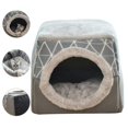 thumbnail image 2 of Greeniant Mascota perro gato nido cama almohadilla cachorro cálido cueva casa otoño invierno habitación cerrada carpa plegable estera para dormir Perchas para gatos Gris SG, 2 of 8