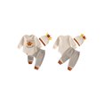 thumbnail image 2 of Cjfdfy Newborn Baby Boy Girl Thanksgiving Turkey Outfit My First Thanksgiving Embroidered Long Sleeve Romper And Stripe Waffle Pants Hat Infant Cute Thanksgiving Holiday Fall Winter Outfit, 2 of 9