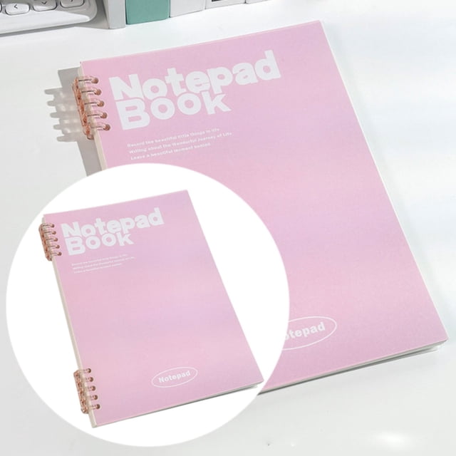 Spiral Notebooks, Tyeign Notebook Refillable Notebook And Filler Paper Notebooks College Ruled with Dividers Transparent Covers for Home School Journals for Writing Notebook Subject Notebook Pink1