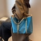 thumbnail image 3 of Hukapapa Bolso de hombro para mujer, bolso con asa superior, bolso plegable de fin de semana, color azul, 3 of 6