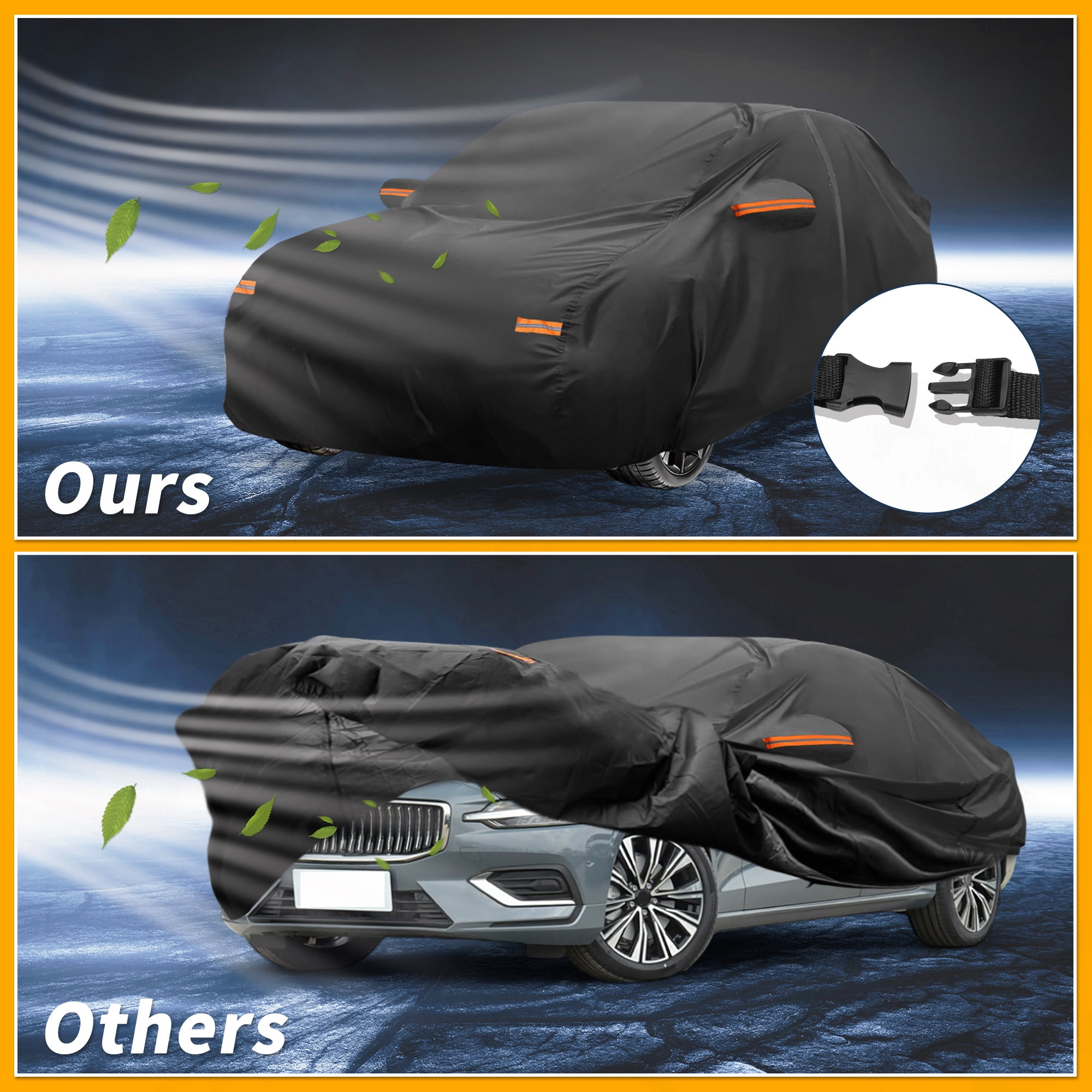 Unique Bargains Durable Waterproof Car Cover Black ["for Volvo S60 Sedan"]