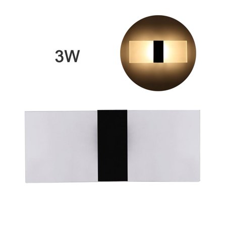 

Younar LED Acrylic Right Angle Wall Light Black