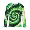 thumbnail image 5 of PNTUTB Men's Fashion Tie-dye Print Crew Neck Pullover Casual Long Sleeve Comfortable Breathable Tops, 5 of 6
