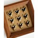 thumbnail image 4 of Pins decorativos en forma de corazón KEYDUACU, 30 piezas, chinches doradas, 4 of 9