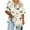 Beige, variant on Erwazi Plus Size Tops for Women Summer Oversized T Shirts Floral Printed Blouses Short Sleeve V-Neck Tunic Loose Tees