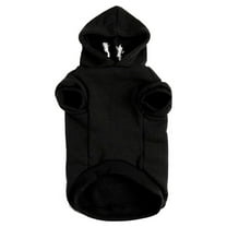 Dog Sweatshirt Hooded Pet Spring/Fall/Winter Clothes Warm Coat for Small and Medium Dogs Black S