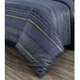 thumbnail image 4 of Chezmoi Collection Rio 7-Piece California King Jacquard Comforter Set, Blue Gold Floral Geometric Damask Woven Bedding Set, 4 of 8