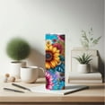 thumbnail image 3 of Sunflowers 20 oz Skinny Tumbler Stainless Steel Slim Insulated Tumblers Straight Tumbler Cups Coffee Mug Thermal Travel Cup with Lid, Christmas Birthday Sunflower Gifts for Women Bestie Coworker, 3 of 7