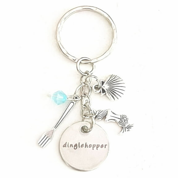 Dinglehopper Silver Charm Keychain Little Mermaid Ariel Gift for a Hopeful & Sweet Princess I Merchandise and Accessories for Women