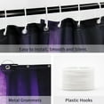 thumbnail image 6 of Purple Striped Shower Curtain, Abstract Mosaic Glass Texture and Dark Stripe Shower Curtains, Modern Elegant Neon Purple Art Decorative Fabric Bathroom Curtains Shower Set with Hooks, 72 x 72, 6 of 6