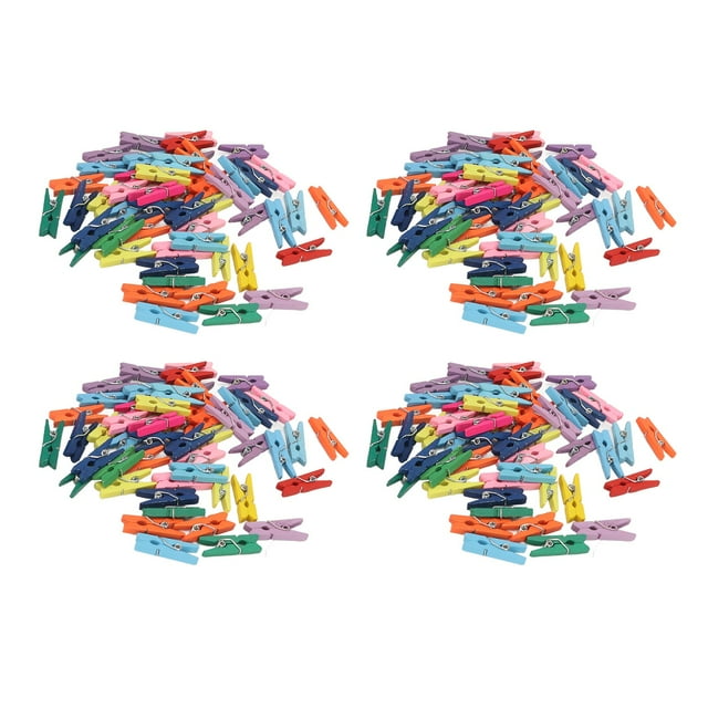 Pinzas De Madera Coloridas Para Exhibición De Imágenes, 200 Uds., Revestimiento Colorido, Respetuoso Con El Medio Ambiente, DIY, Manualidades, Pinzas Para Ropa