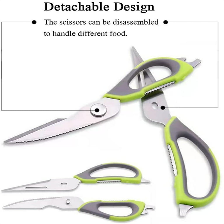 Newness Kitchen Shears, Stainless Steel Duty Kitchen Shears for Chicken,  Beefs, Poultry, Fish, Meat, Vegetables, Stainless Steel Scissors with