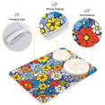 thumbnail image 3 of Yayeee Dish Drying Mat for Kitchen Counter 16"x18" Microfiber Absorbent Pad, Floral Fiesta, 3 of 7