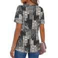 thumbnail image 6 of Fantaslook Womens Blouses Dressy Casual Tops Summer Short Sleeve V Neck Shirts Business Work Blouses, 6 of 10
