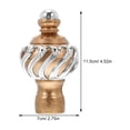 thumbnail image 2 of WHAMVOX 6pcs Curtain Rod Finial for Curtain Pole Finial Tips Golden PP Decorative Functionality Bedroom Window Decor, 2 of 7