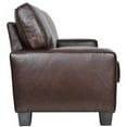 thumbnail image 5 of Kingfisher Lane Pillow Back Contemporary Faux Leather Sofa in Chestnut Brown, 5 of 10