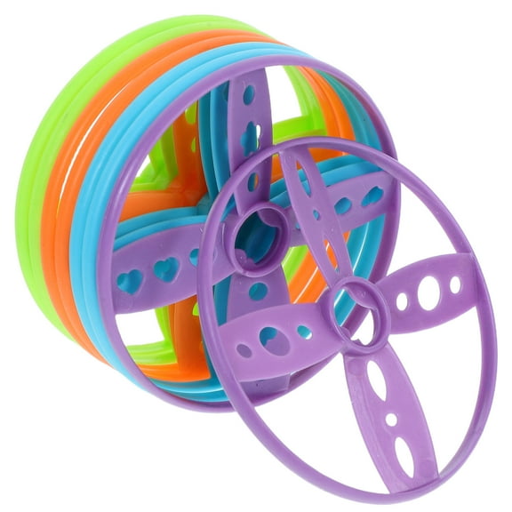 Supvox 8Pcs Handheld Flying Disc Assorted Color for Kids Outdoor Sports Games
