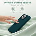 thumbnail image 3 of Designed for iPhone 16 Pro Case, Silicone Ultra Slim Shockproof Protective Phone Case with [Soft Anti-Scratch Microfiber Lining], 6.3 inch, Teal, 3 of 11