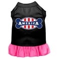 thumbnail image 1 of Bonely In America Screen Print Dress Black With Bright Pink Xl (16), 1 of 1