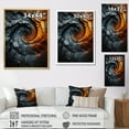 thumbnail image 4 of Designart "Inflection Spiral With An Infernal Touch V" Abstract Spirals Floater Framed Wall Art Prints, 4 of 5