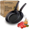 thumbnail image 1 of MASTERPAN Set de Sartenes de Alta Gama de 20 y 24 cm. Sartenes de Acero Inoxidable Ideales para Complementar tu Bateria de Cocina. Sartenes de Ceramica de Alta Gama para Cualquier Tipo de Cocina., 1 of 7