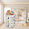 thumbnail image 6 of Xmushyra Laundry Basket, Large Collapsible Laundry Hamper with Waterproof PE Lining, Canvas Clothes Storage Basket with Handles for Kids Room, Nursery, Bedroom, Toy Storage, 63L, 6 of 6