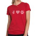 thumbnail image 1 of Women's Premium Blend Word Art T-shirt - Peace Love Dogs, 1 of 2