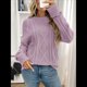 thumbnail image 5 of Suéteres de Cuello Redondo de Punto Extragrandes para Mujer Púrpura L, 5 of 9