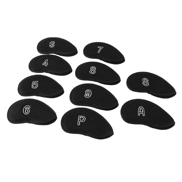 JUEGO DE 10 FUNDAS PARAZAS DE PALOS DE GOLF, SE Adaptan a la Mayoría de Hierros, Las Fundas para Cabeza de Golf Utilizan Tela de Malla de Nailon y Material de Foro