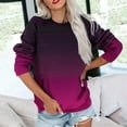 thumbnail image 3 of Womens Fall Sweaters with Pockets, Long Sleeve Pullover for Women Fashion Loose Fit Ombre Tie Dye Crewneck Sweatshirts S-2XL, 3 of 5
