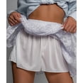 thumbnail image 5 of Women Pleated Mini Skirt Lace Ruffle Short Skirt High Waisted Floral Layered Skirts White XL, 5 of 10
