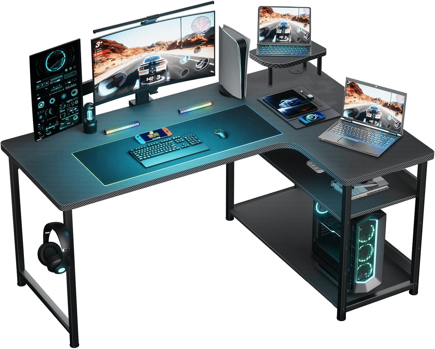 Lian-Li DK-07X E-ATX Dual-System Height-Adjustable Desk Gaming