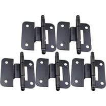 6 Pcs Cabinet Hinges Metal Black Handles for Doors Repairing Kitchen Iron