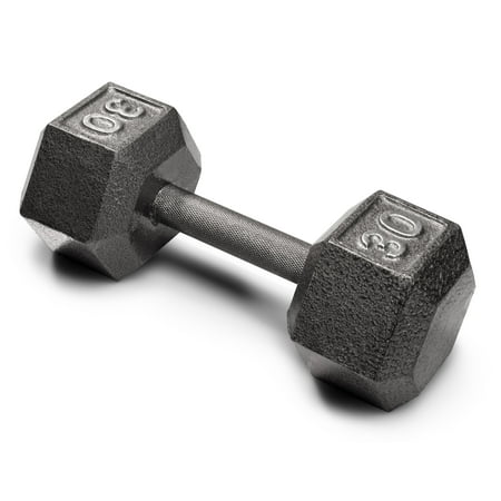 Weider Cast Iron Hex Dumbbell, 3-70 lbs with Knurled