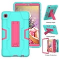 thumbnail image 2 of Dteck Case for Samsung Galaxy Tab A7 Lite 8.7-inch SM-T220 T225 (2021 Released),Shockproof Armor Rubber Case Kickstand Hybrid 3-Layer Protection Hard Cover without Screen Protector,Mint+Rose, 2 of 7