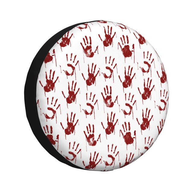 Balery Red Bloody Scary Hands2 Cubiertas para Neumáticos - Protector Resistente para Neumáticos de Camioneta, SUV, Remolque, Camper y RV-16 inch