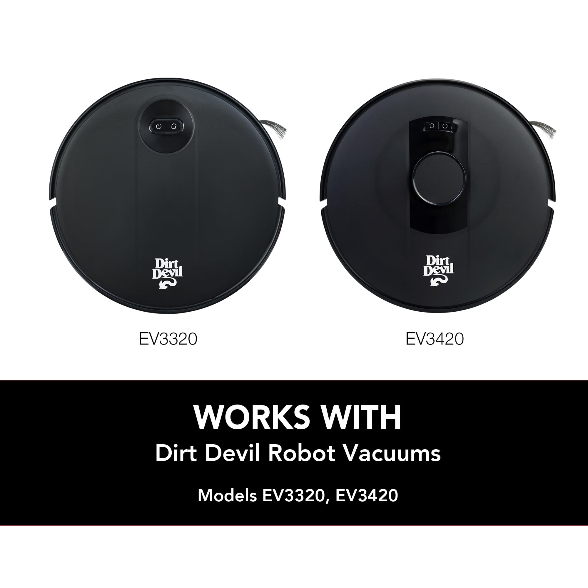 Dirt Devil Smart Robot Replacement Roller Brush for EV3320/EV3420 Robot Vacuums, 1-Pack, Model RBR-1-1
