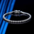 thumbnail image 2 of Forever Jewels 5Ct Round Cut Moissanite Women Tennis Bracelet 14K White Gold Plated, 2 of 5
