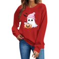 thumbnail image 6 of Trikvn Women's Halloween Sweatshirts Cute Ghost Pumpkin Graphic Pullover Tops Casual Long Sleeve Crewneck Fall Clothes Loose Fit Novelty Holiday Party Shirts, 6 of 6
