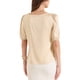 thumbnail image 3 of INSPIRAR CHIC Blusa de satén de media manga con escote corazón para mujeres, XL, amarillo pálido, 3 of 6