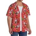 thumbnail image 2 of Sikiie Cute Christmas Bunny Men's Cuban Shirt, Hawaiian Shirts, Business Casual Button Down Shirts, Short Sleeve Shirt-X-Large, 2 of 5