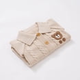 thumbnail image 6 of YIXPOH Newborn Baby Knit Romper Long Sleeve One Piece Bodysuit for Boys Girls Soft Breathable Knitwear 0-1 Months Camel, 6 of 9