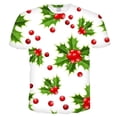 thumbnail image 3 of Camiseta de manga corta con cuello redondo para hombre y mujer, camisa informal con estampado 3D de Hip Hop, tendencia festiva de Carnaval y Navidad, Feliz Año Nuevo, 3 of 4
