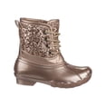 thumbnail image 2 of Josmo Little Girl Lace Up Duck Boots with Glitter, Gold, 3, 2 of 5