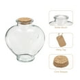 thumbnail image 3 of Uxcell 2 Pcs 12 oz/400ML Frascos de vidrio transparente en forma de corazón con tapa de corcho, cuerda y etiquetas en blanco para decoraciones de Halloween, 3 of 5