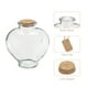 thumbnail image 3 of Uxcell 2 Pcs 12 oz/400ML Frascos de vidrio transparente en forma de corazón con tapa de corcho, cuerda y etiquetas en blanco para decoraciones de Halloween, 3 of 5