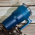 thumbnail image 5 of BJPKPK 30oz Stainless Steel Insulated Tumbler, Travel Coffee Tumbler with Handle and Straw, Indigo, 5 of 6